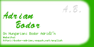 adrian bodor business card